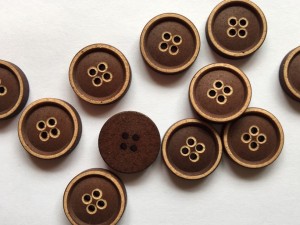 brown button