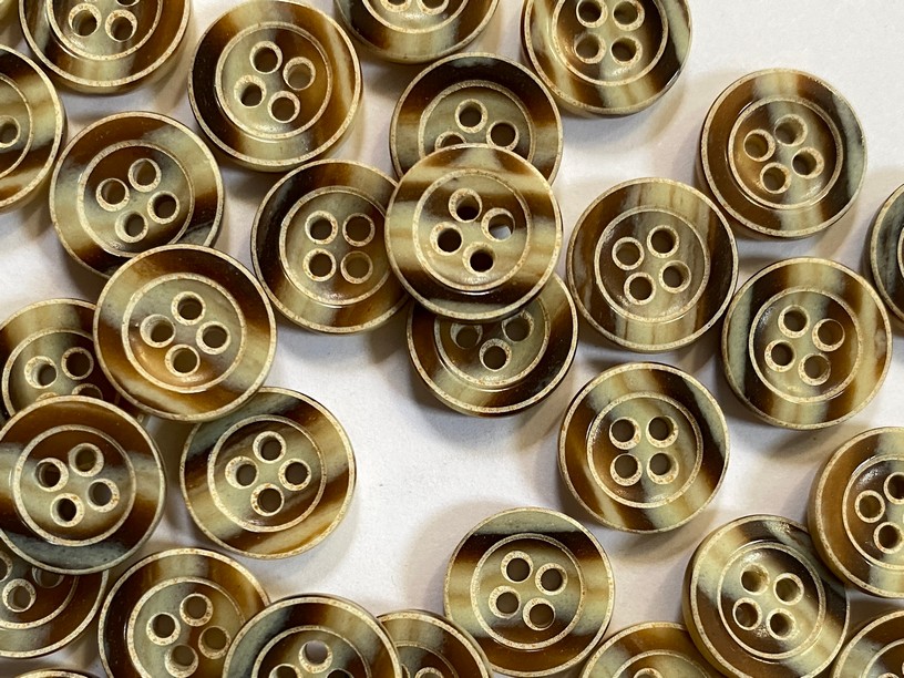 Flat Wide Rimmed Metal Buttons 